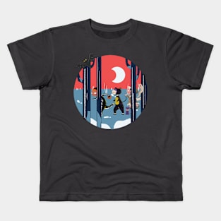 Halloween night in forest Kids T-Shirt